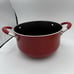 The Pioneer Woman Stock Pot 5.5 Quart Red Speckled w Glass Lid G4