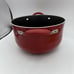 The Pioneer Woman Stock Pot 5.5 Quart Red Speckled w Glass Lid G4
