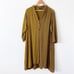 Lisa Bayne linen Blend Oversized Pinstriped Tunic Dress in Green Yellow size L