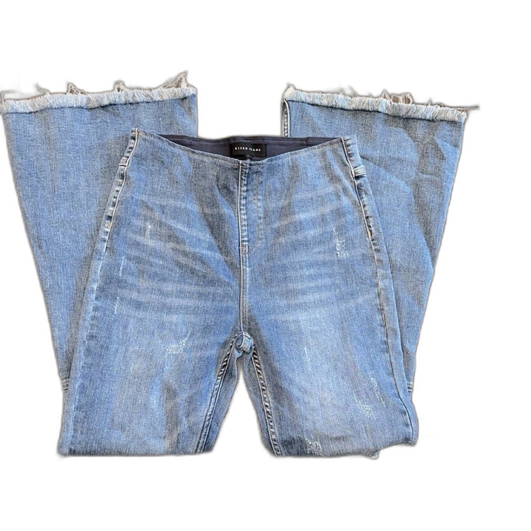 Risen jeans Women's Blue Flared wide leg Jeans size large