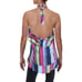 Parker Blouse Size S Ruffle Halter Top Striped Sleeveless Shirt Colorful Party