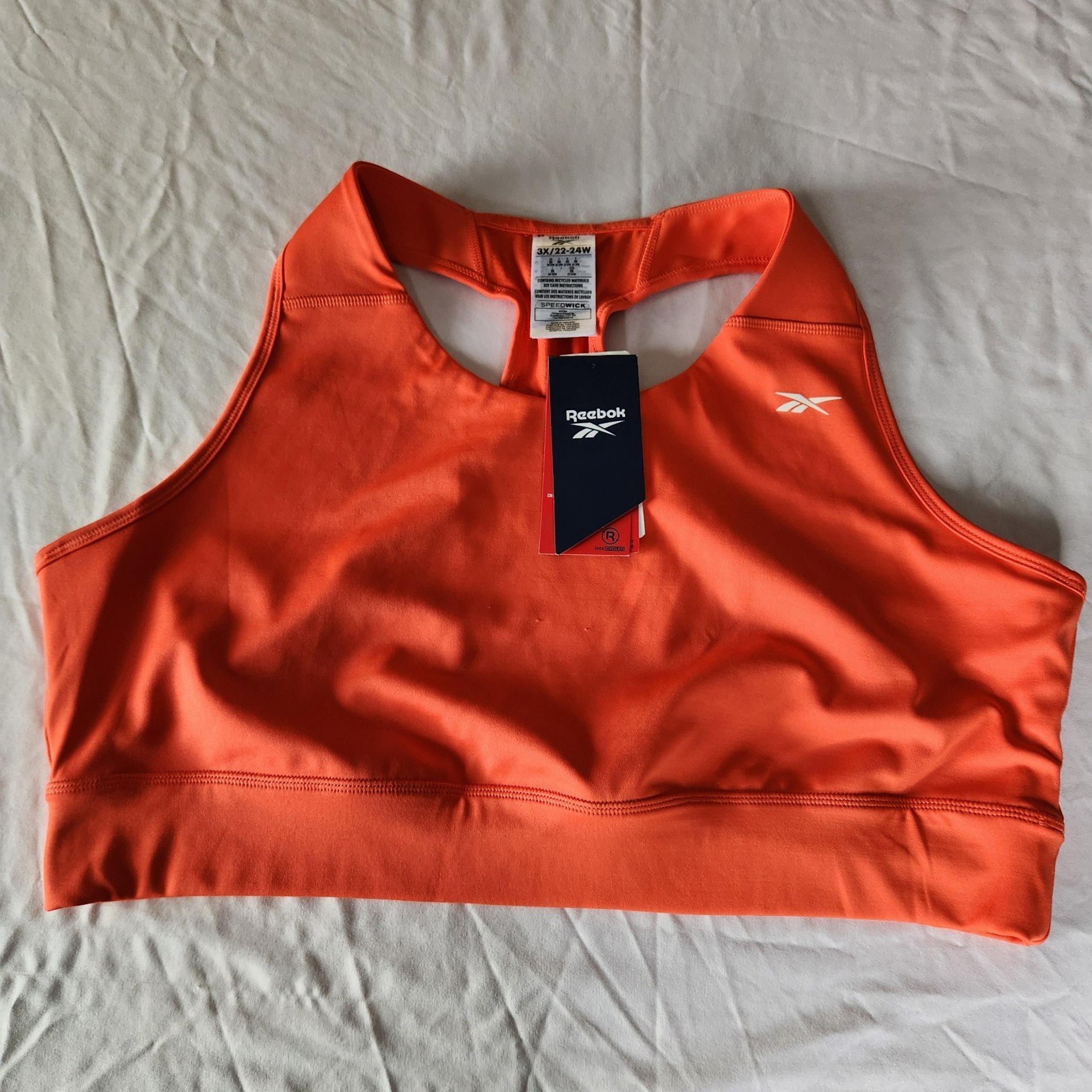 Reebok Plus Size Women's Running Carrera Sports Bra 3X NWT $35 Dynamic Red