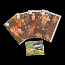 RARE Vintage UK Harry Potter Bookmark Birthday Cards W/Holographic Postcard NEW
