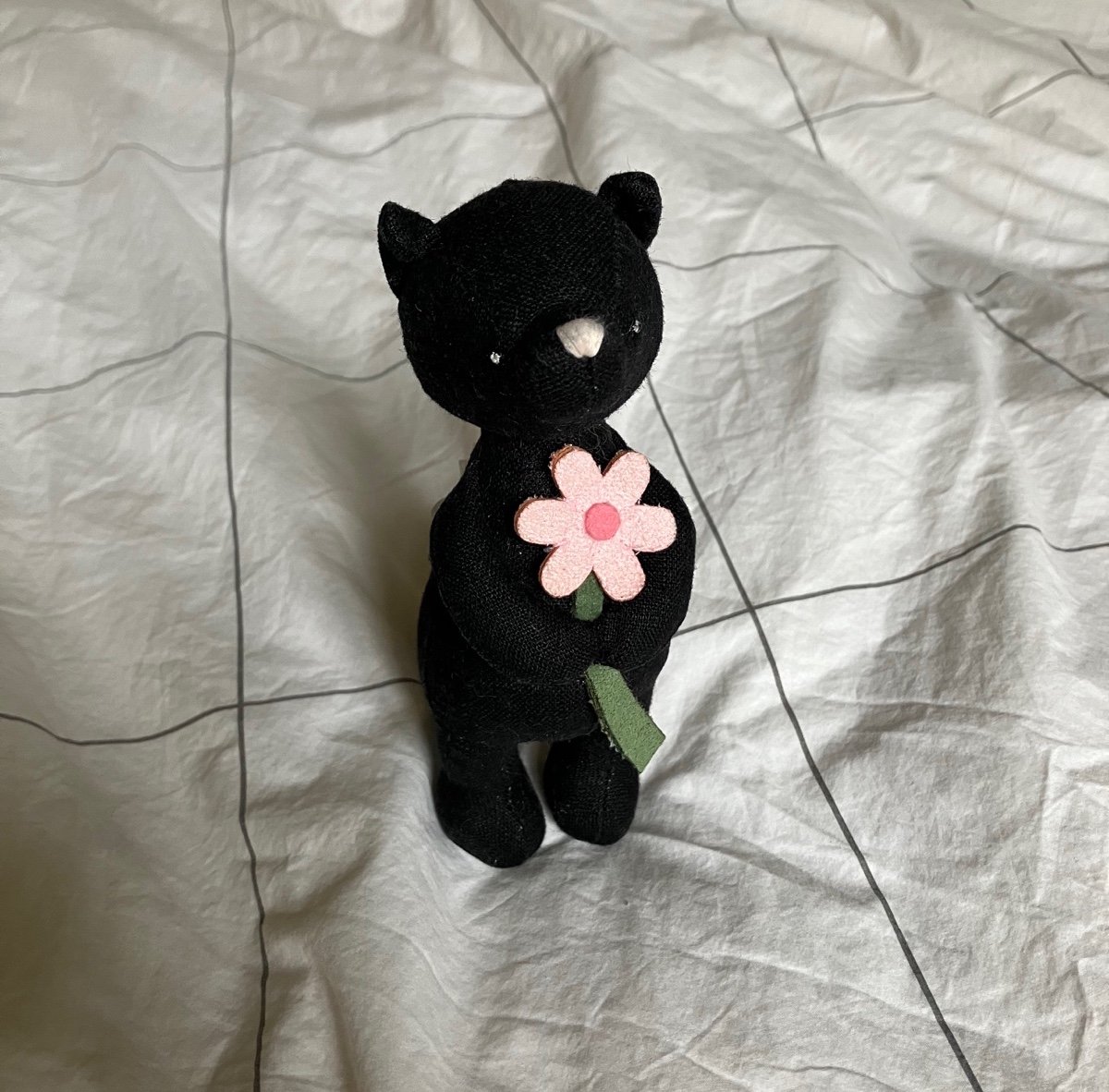 NWOT Retired Mini Messenger Cat Jellycat Pink Flower Variation