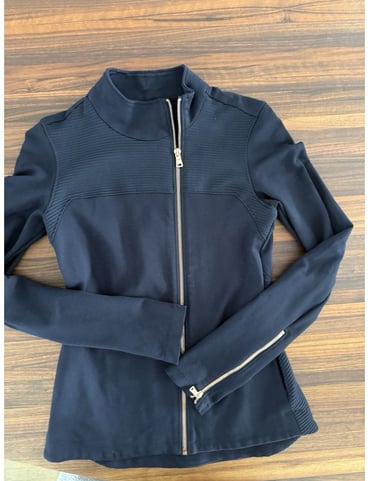The Base Full Zip Navy Jacket Women's Size Small