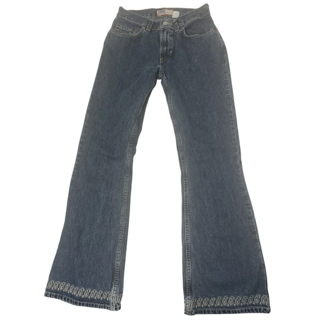 Old Navy Bootcut Jeans Size 4 Women’s Y2K Vintage Rare Embroidered Hem Denim