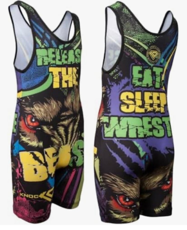 Unisex Wrestling Singlet, Comfortable Breathable Way Stretch, Full Range Youth|