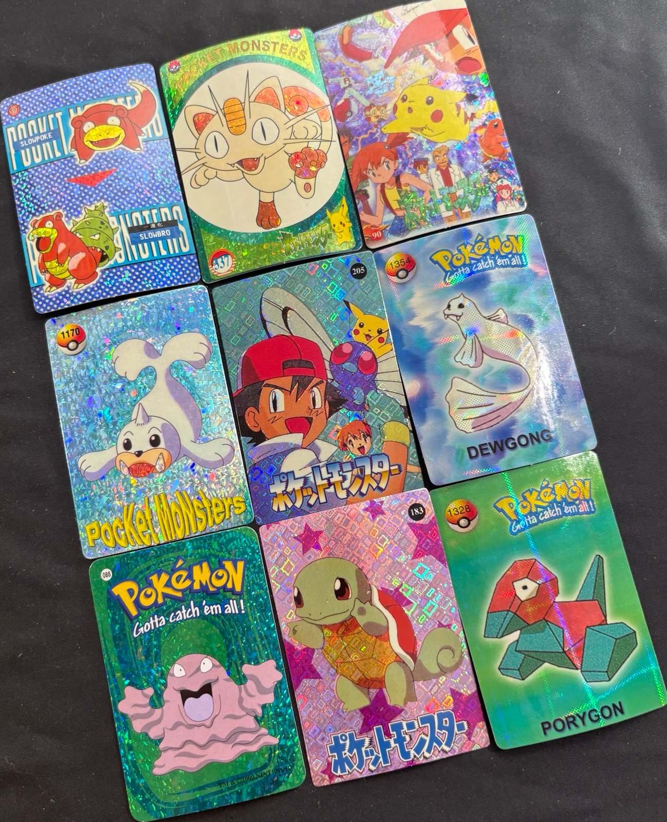 Pokemon Vintage anime collection vending machine holo prism sticker Nintendo (9)