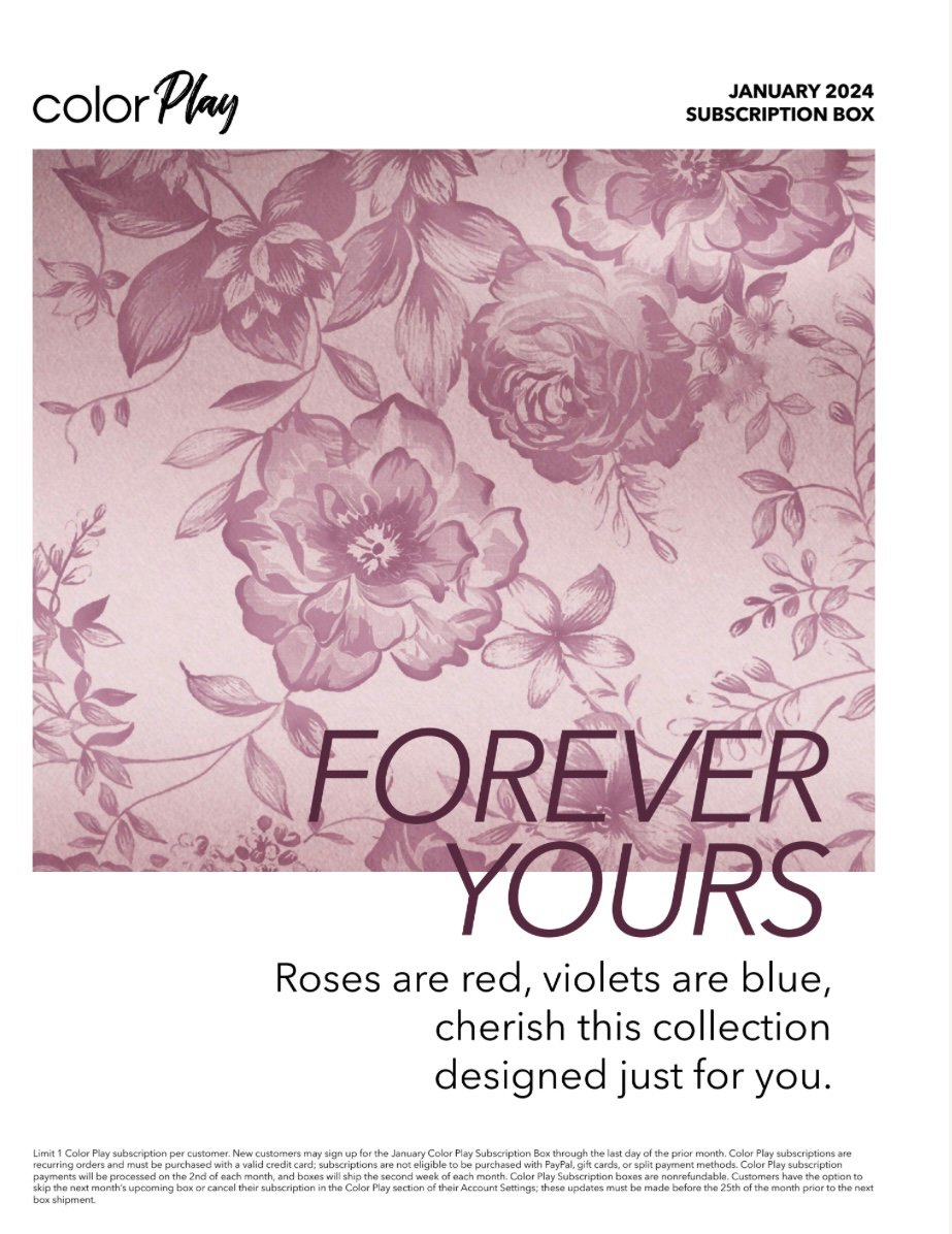 Color Street Color Play Subscription Box January 2024 Forever Yours