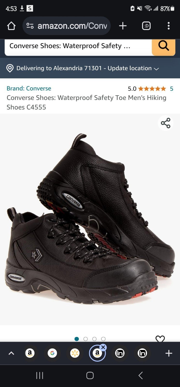 Converse 4555 Men's Composite Toe Waterproof Hiker Shoes