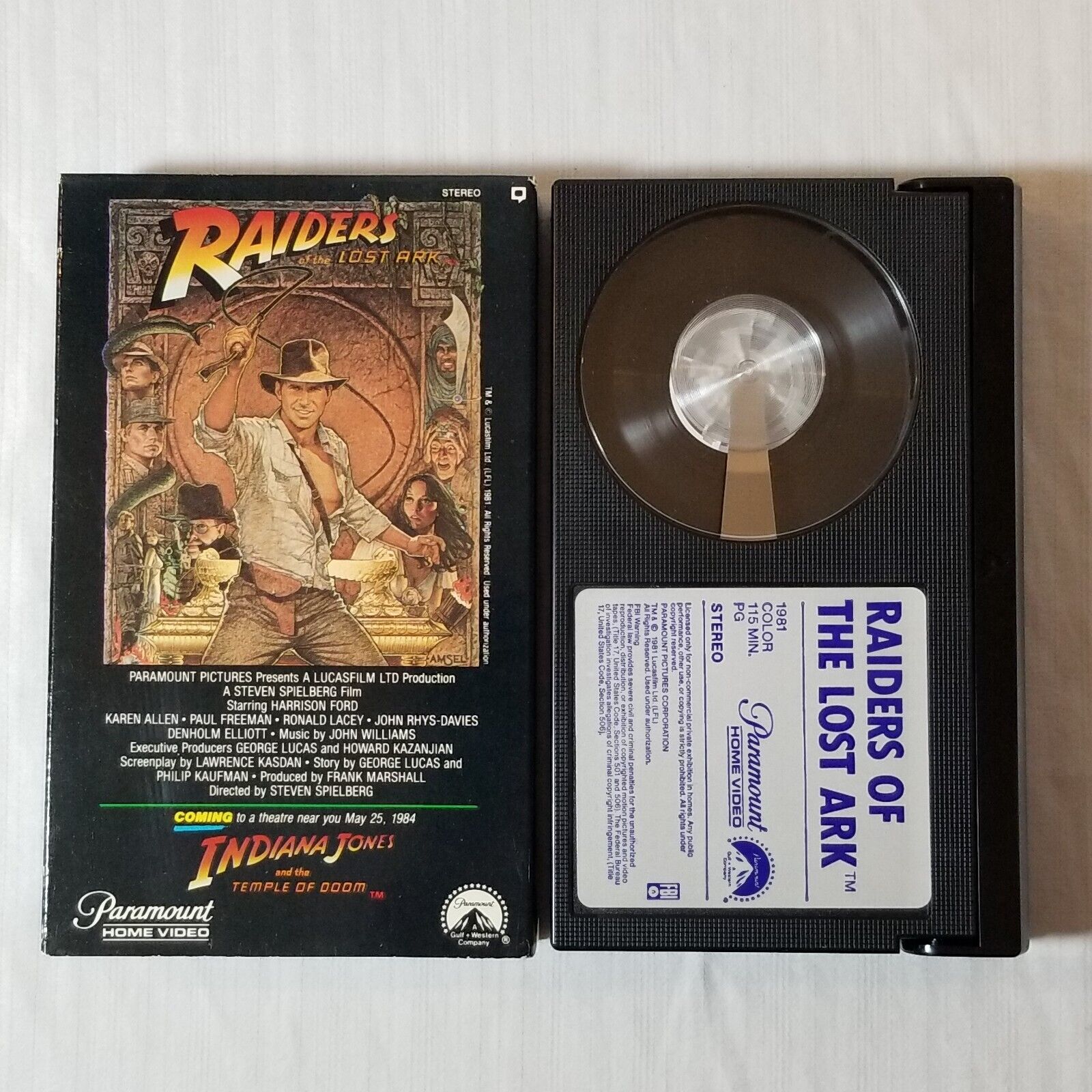 Raiders Of The Lost Ark Beta Betamax Video Tape Indiana Jones NOT VHS DVD BluRay