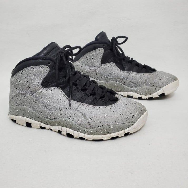 Air Jordan 10 Retro Cement Basketball Sneakers