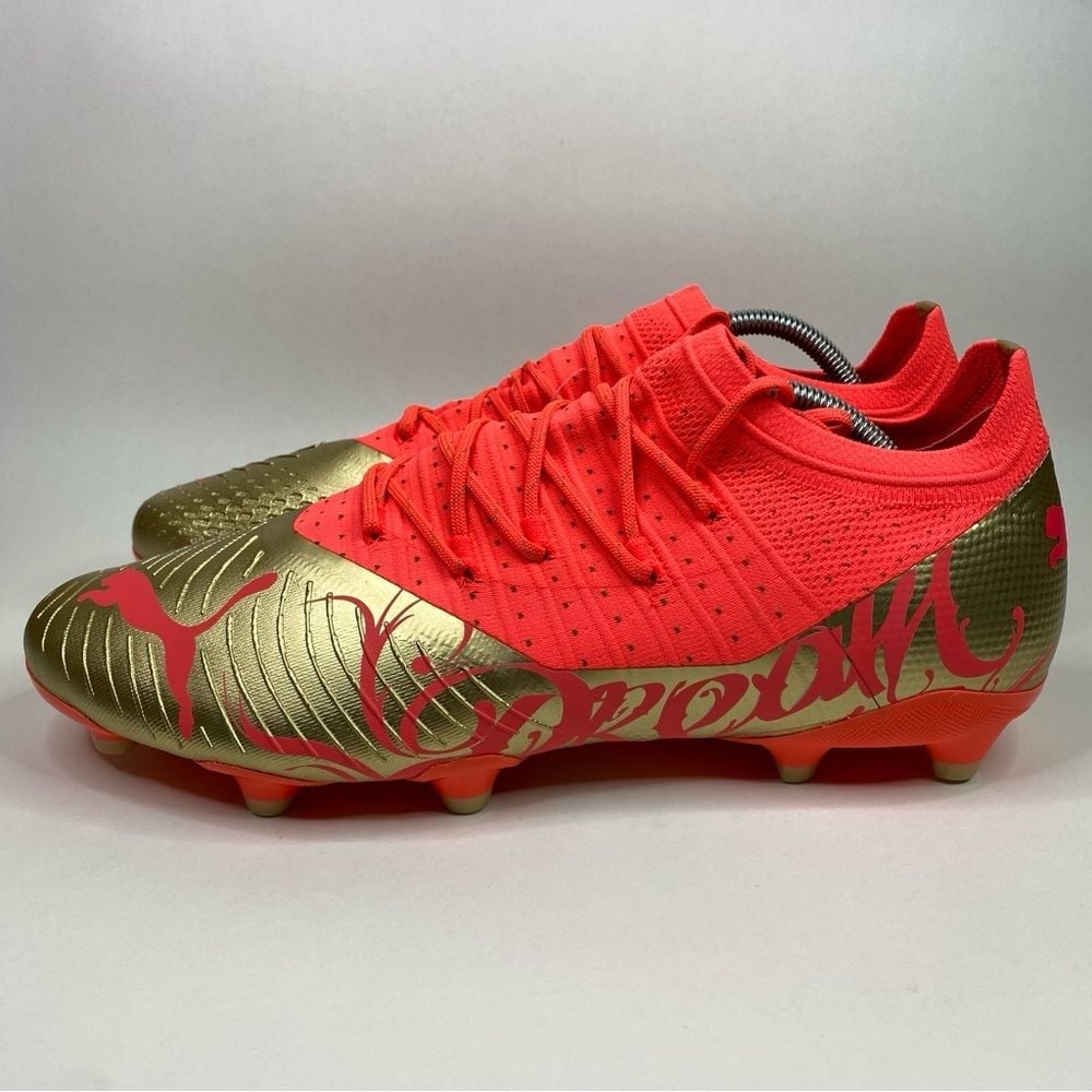 Puma Future Z 2.4 Neymar Jr Soccer Cleats Men's 13 Fiery Coral Gold Shoes