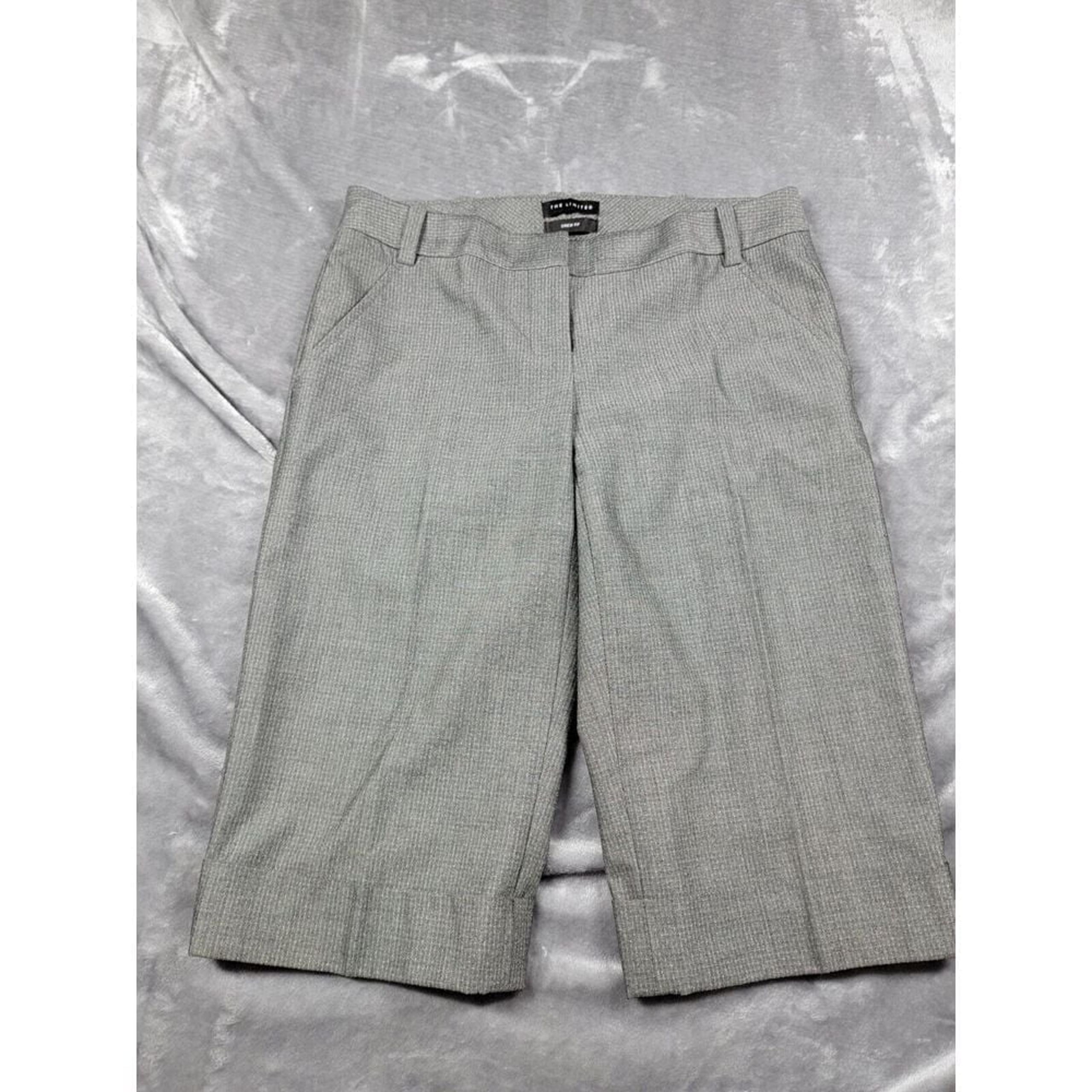 The Limited Women's Drew Fit size 0 Gray Chino cuffed long knee Shorts