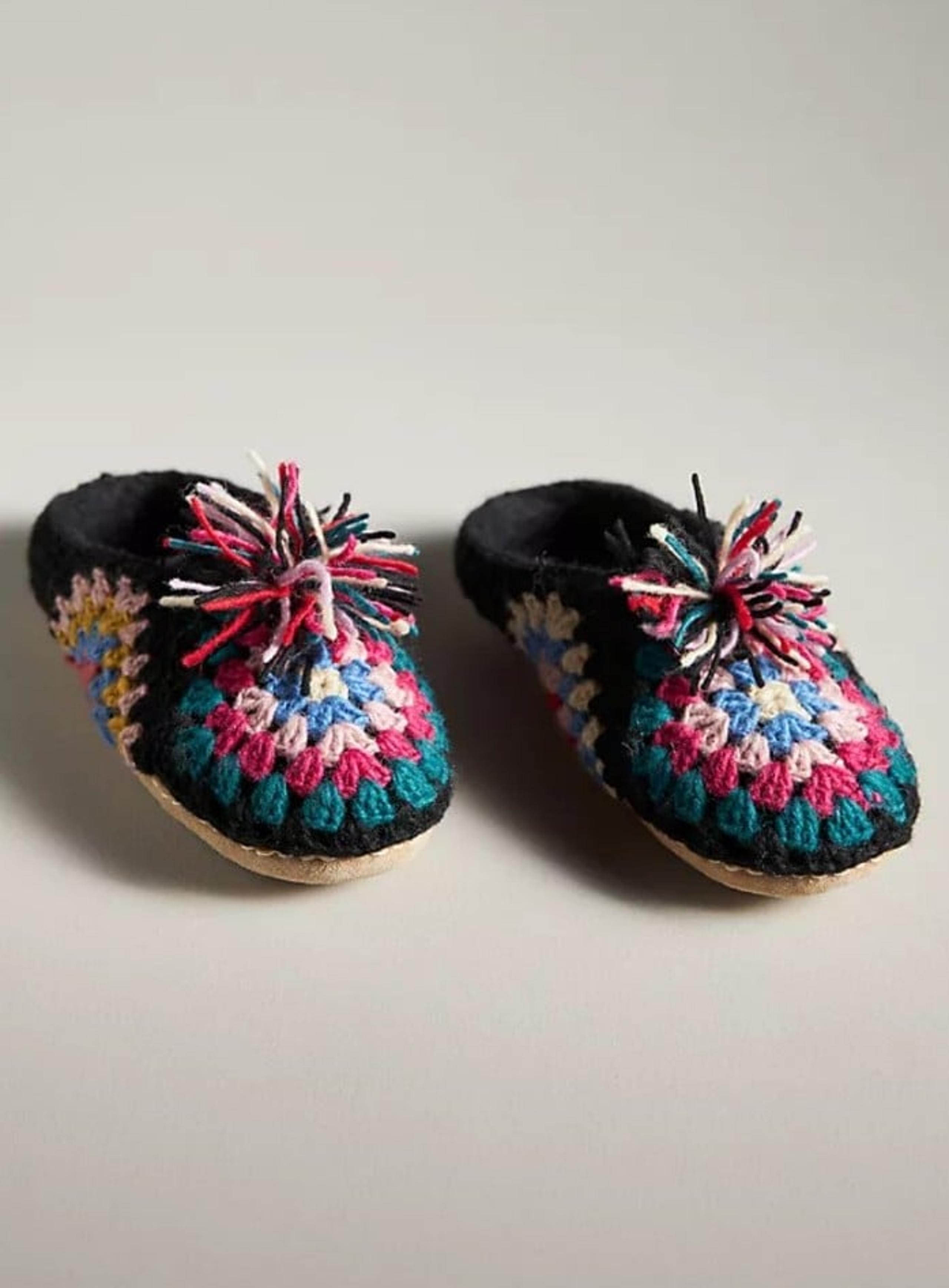 Anthropologie French Knot Slippers