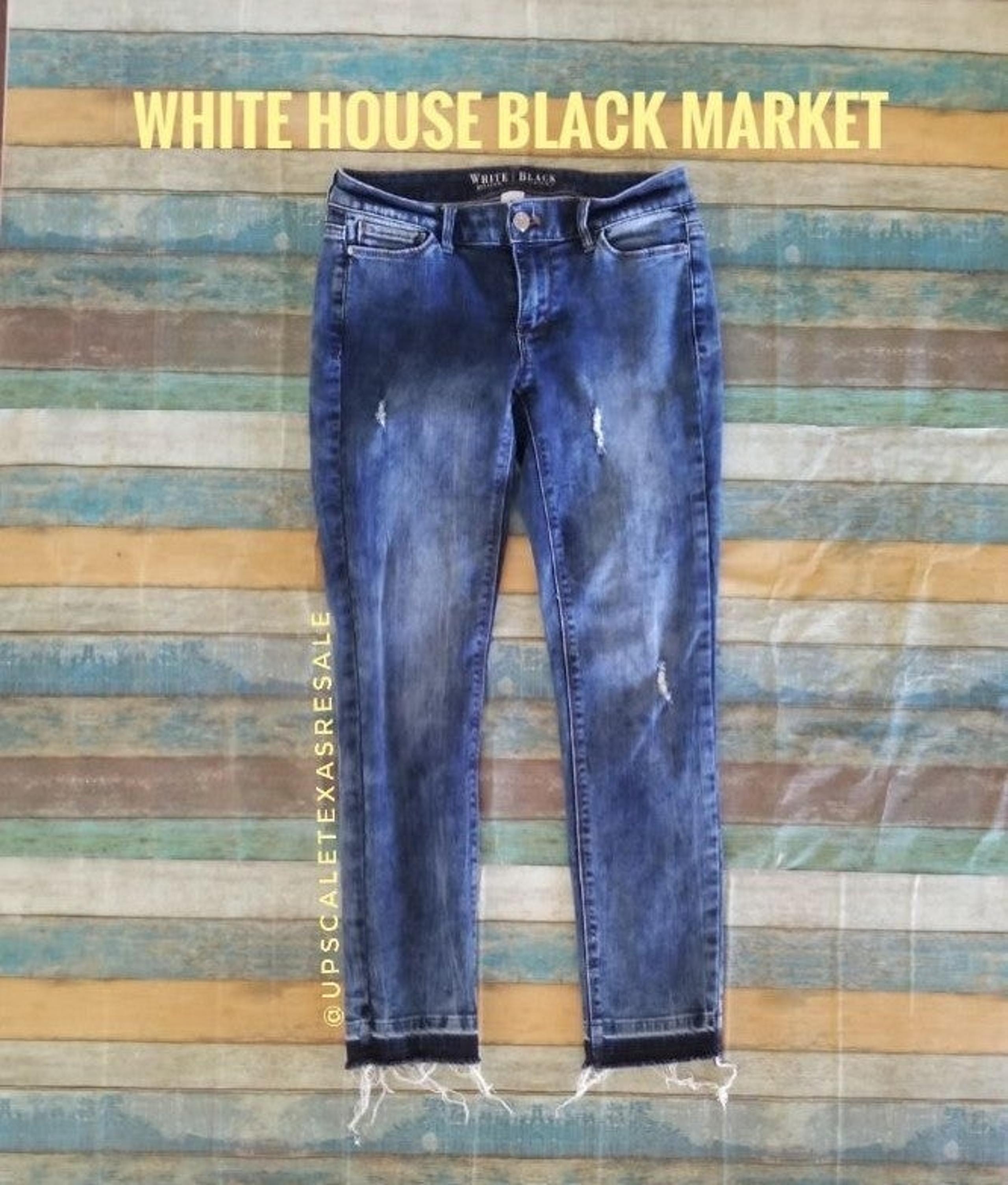 White House Black Market fray crop jeans