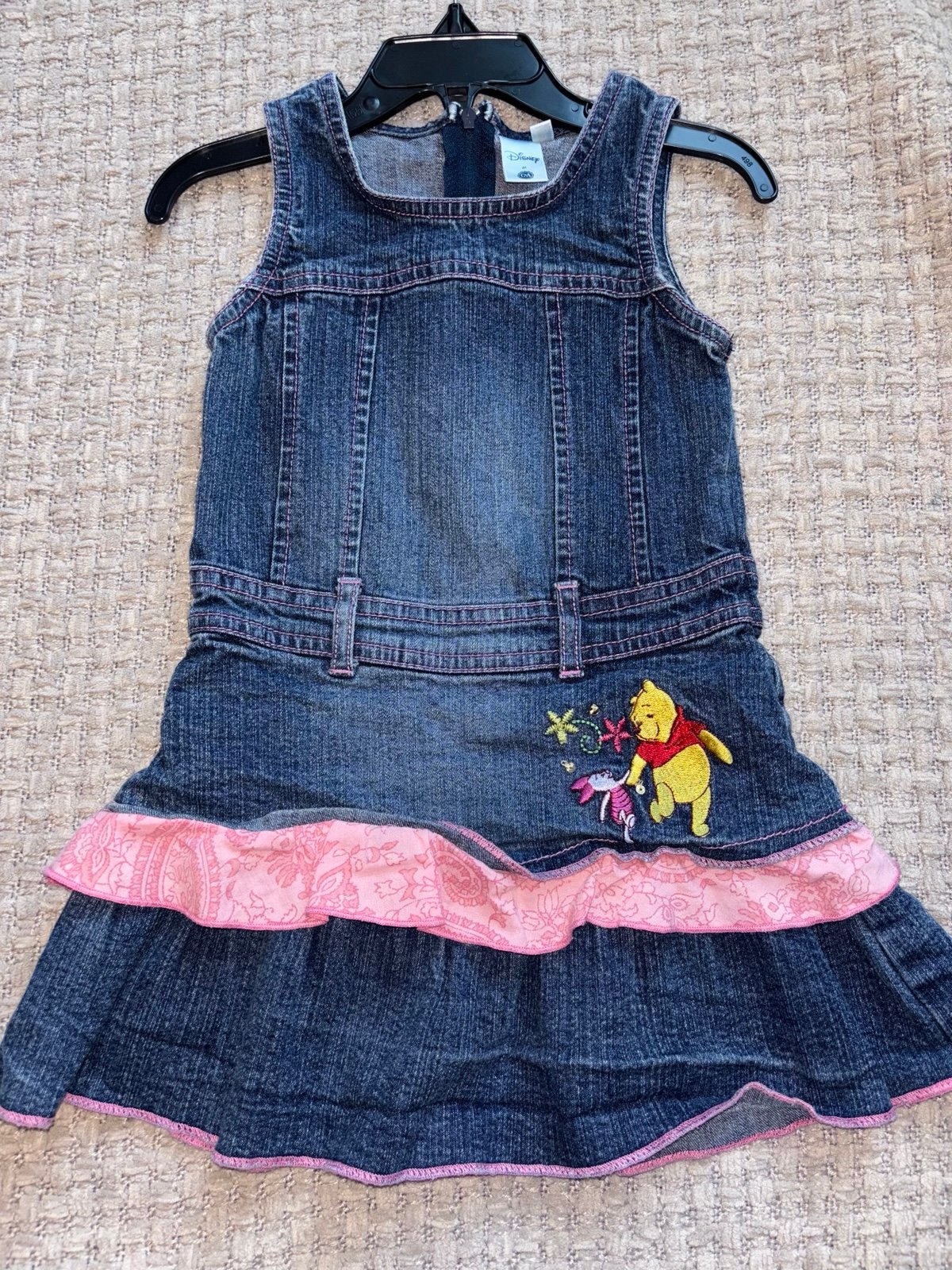 Vintage Winnie the Pooh Denim Dress Size 92 - 2