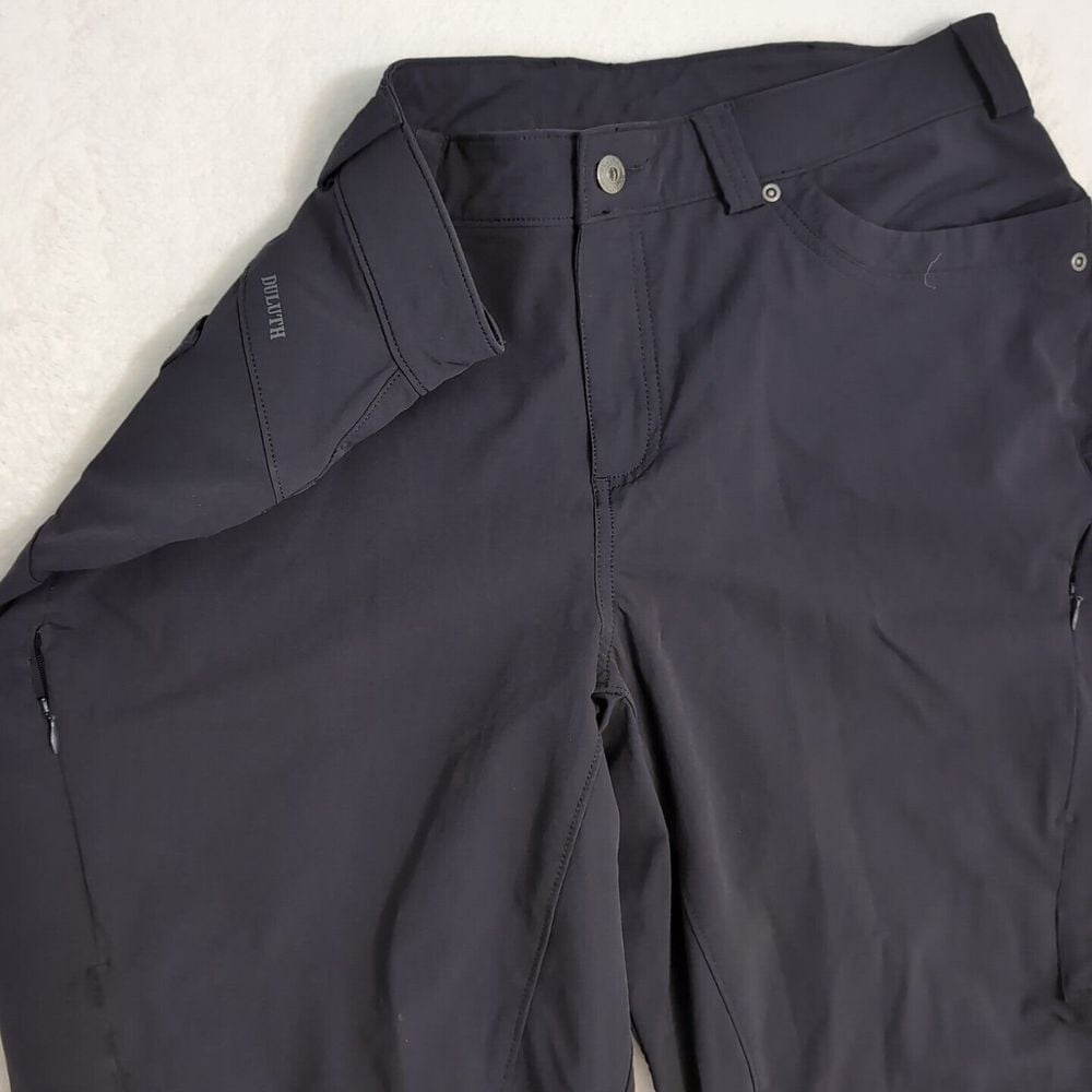 Duluth Trading Co Pants, Women's 18Wx31, Black, Straight Leg, Zip Pockets Nylon