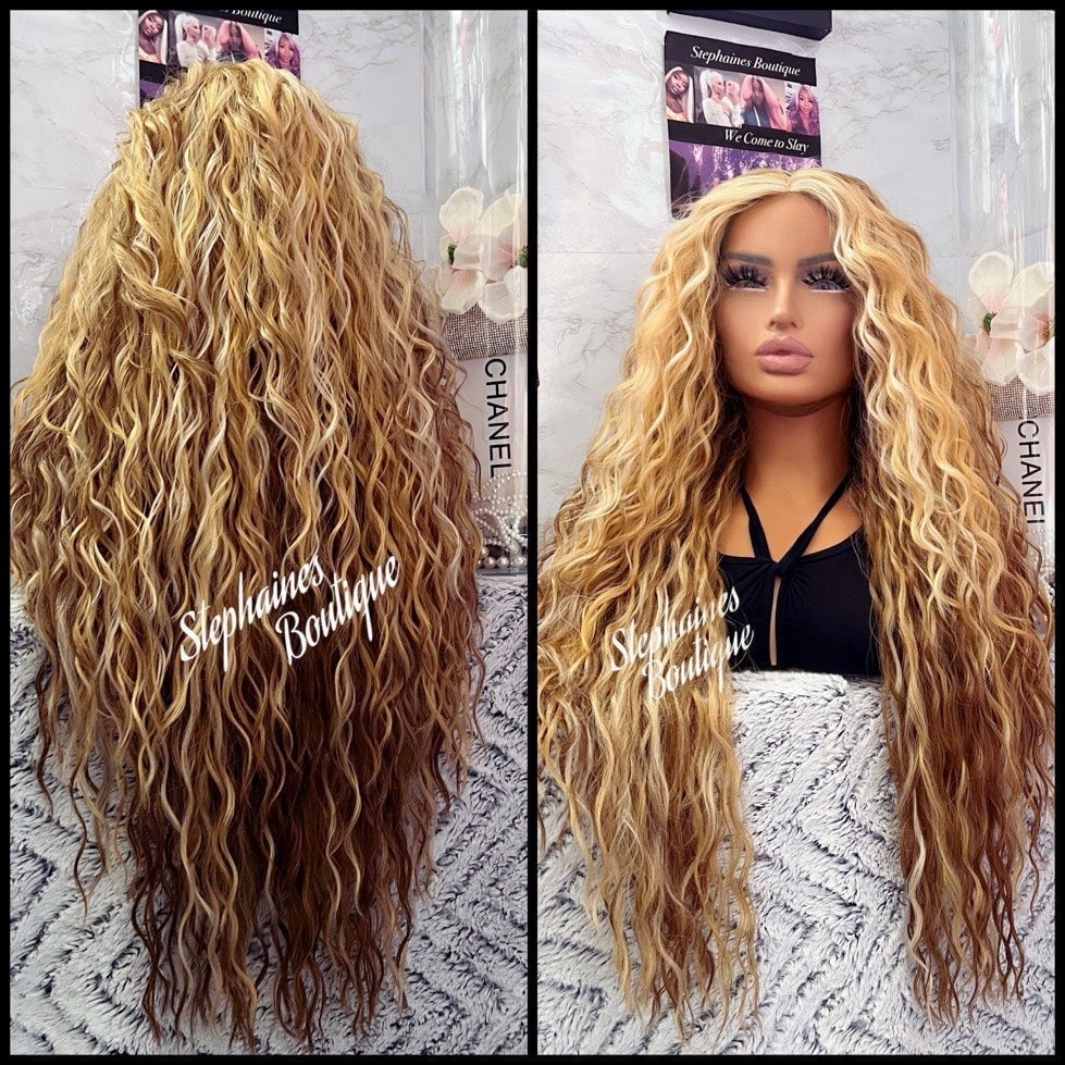 Human Hair Blended Lace Front Lace Part Wig