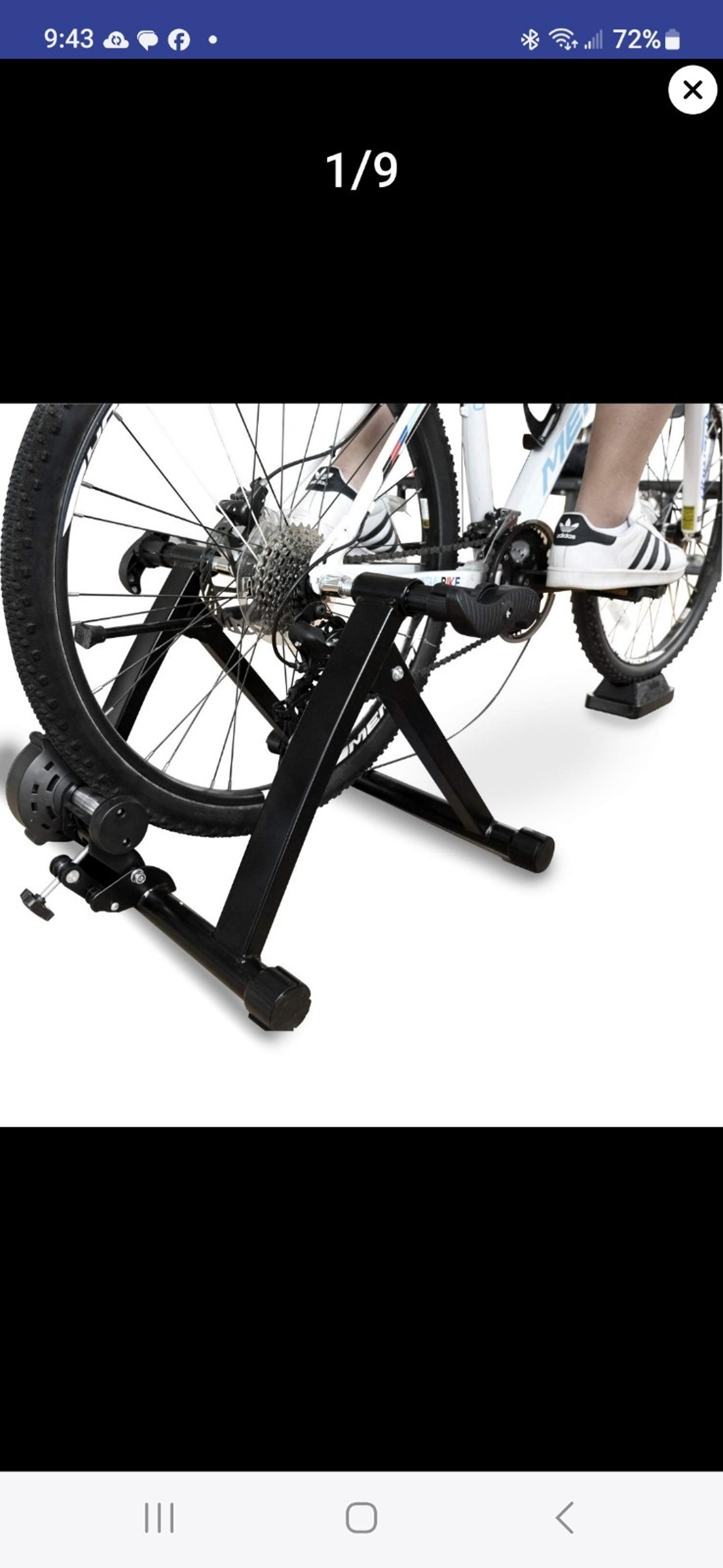Signature Fitness Bike Bicycle Trainer Stand Steel Fluid Magnetic Stand w Front