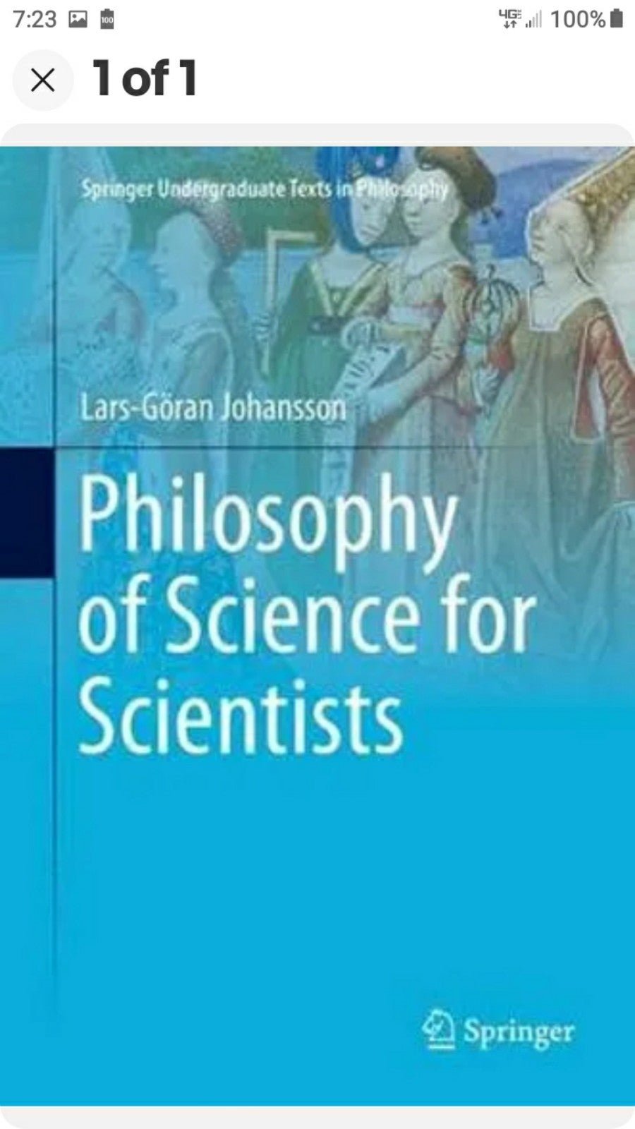 PHILOSOPHY OF SCIENCE FOR SCIENTISTS BY LARS GORAN JOHANSSON