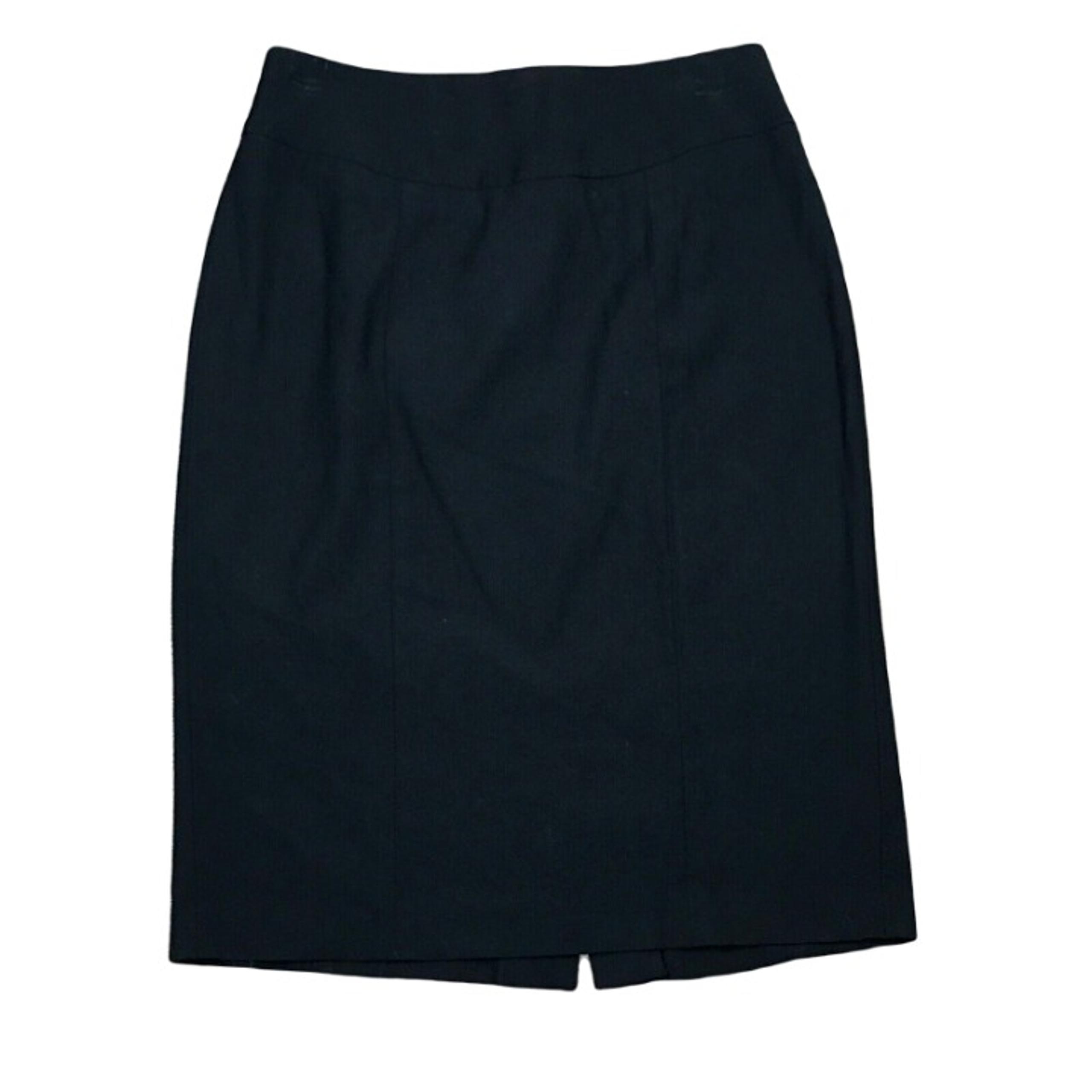 Kenar Classy Straight  Black Skirt ~ Sz 4 ~ Slit in back ~ Zips in Back