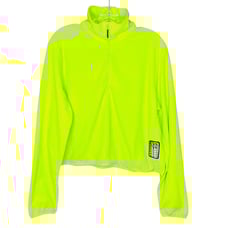Rains Lime Half Zip Fleece Top WOmen's Large