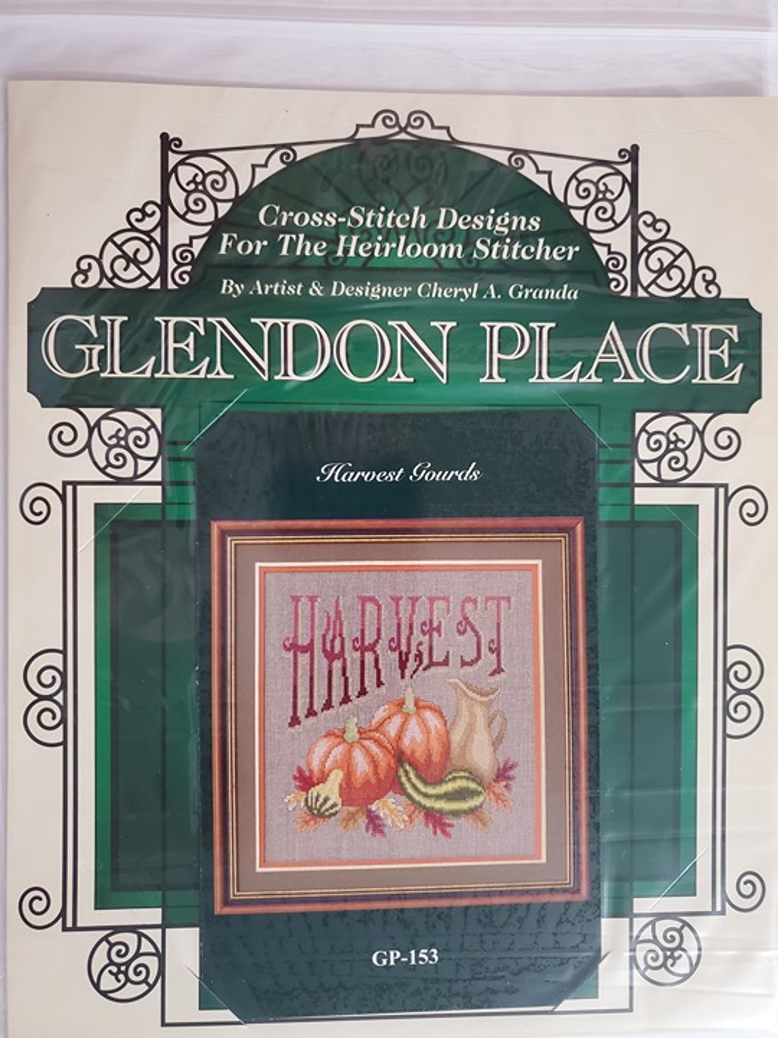 Glendon Place Harvest Gourds GP-153 cross stitch pattern leaflet Autumn Hallowee