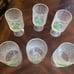 vintage Indiana Glass Crystal Christmas Glasses. set of 6