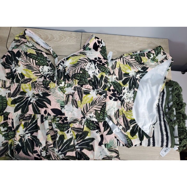 Adore Me Paradise Jungle Tankini Swimsuit Womens Plus Size 4X w/coverup New