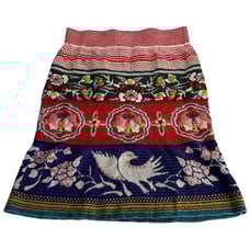 Moth Anthropologie Chava Folk Knit Boho Sweater Skirt Womens Size XS