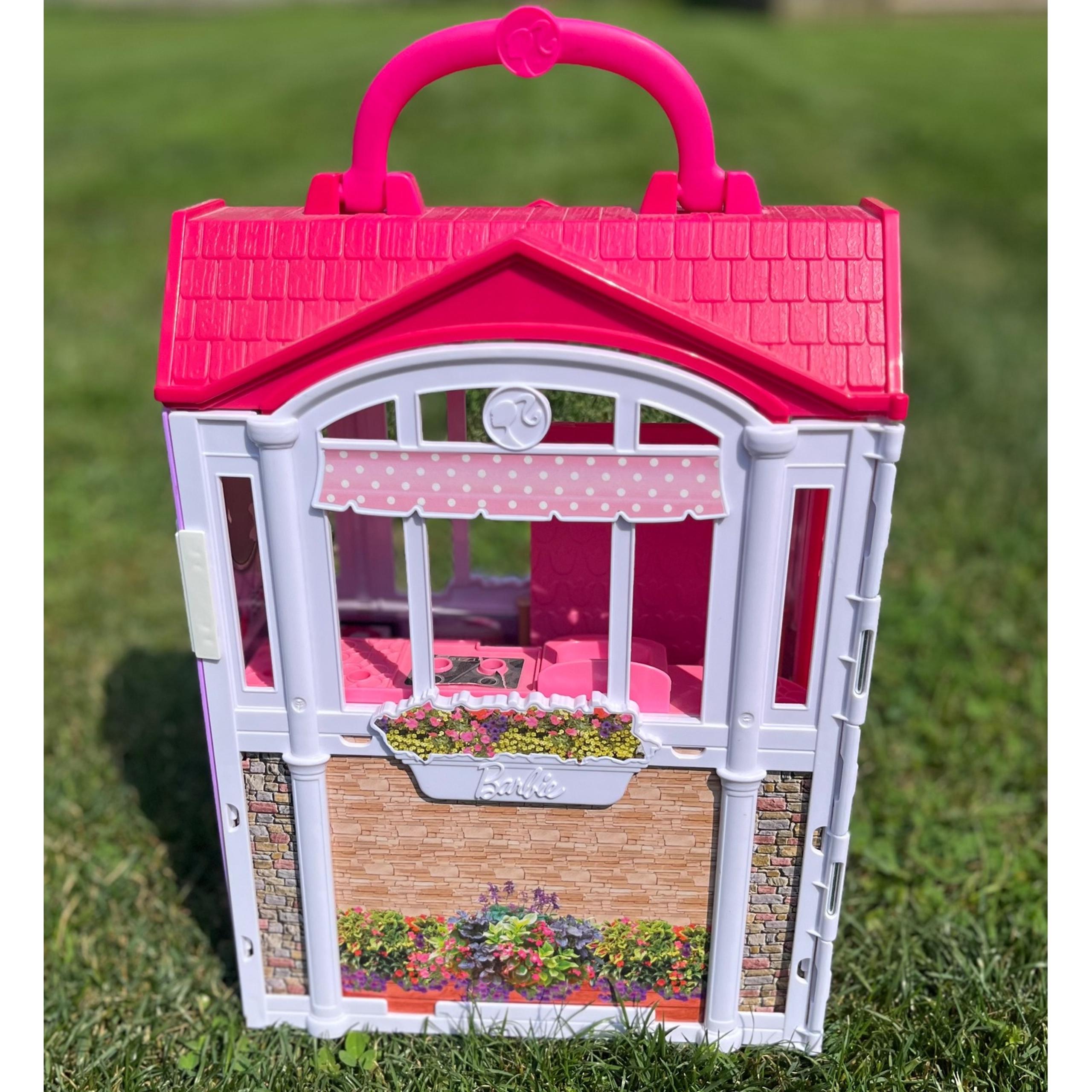 Barbie Dollhouse Portable 2-Story Townhouse Carry Case Playset Toy