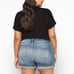 Vigoss Marley Midrise Distressed Shorts Plus Size LIght Wash Size 24W NWT