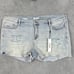 Vigoss Marley Midrise Distressed Shorts Plus Size LIght Wash Size 24W NWT
