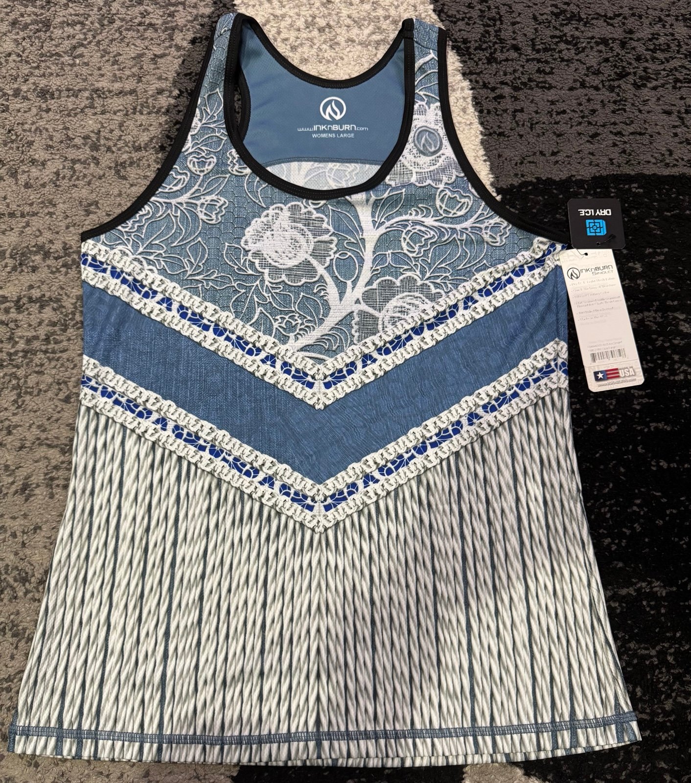 NWT Ink-N-Burn Tank Top Women’s Size Large L - Boho Lace