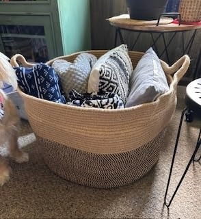 Extra Large Wicker Storage Basket, 83L Woven Blanket Storage