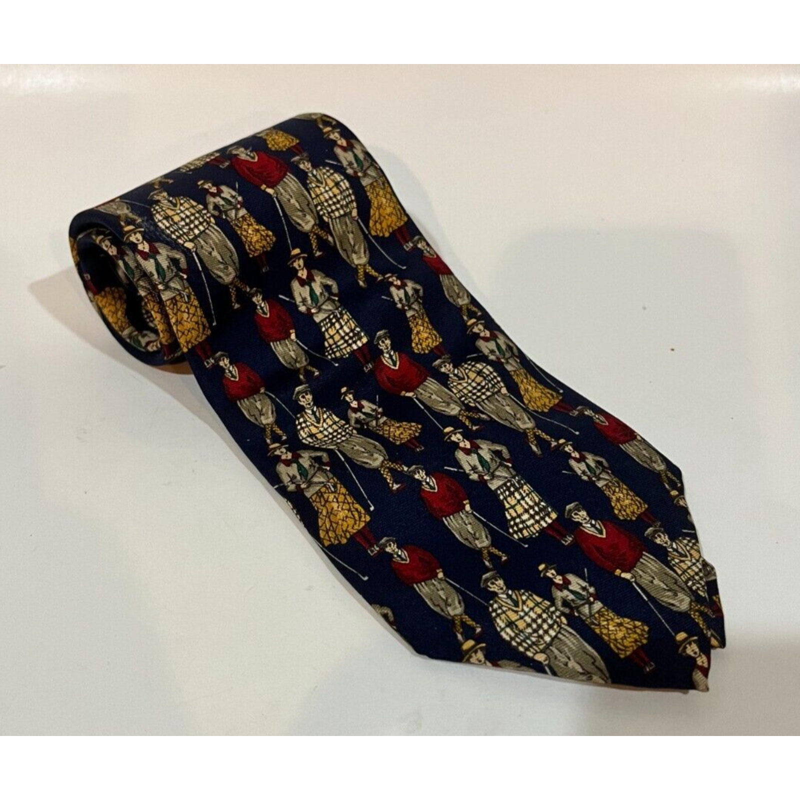 Burberry of London Vintage Silk Golf Tie Made in Italy