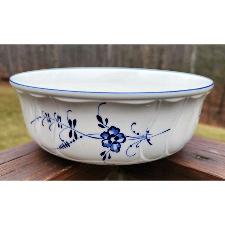 Villeroy & Boch Vieux Luxembourg Round Vegetable Serving Bowl Blue Floral 8