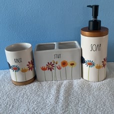 Rae Dunn bathroom 3 pieces set
