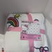 HELLO KITTY Rainbow Sun Mushroom Full/Queen 90 x 90 White Throw Blanket