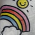 HELLO KITTY Rainbow Sun Mushroom Full/Queen 90 x 90 White Throw Blanket