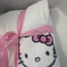 HELLO KITTY Rainbow Sun Mushroom Full/Queen 90 x 90 White Throw Blanket