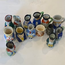 Vintage Toby Mug Lot Of 14 Ceramic