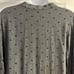 Zara Gray Black Embroidered Long Sleeve Peplum Tunic with Front Tie- Medium
