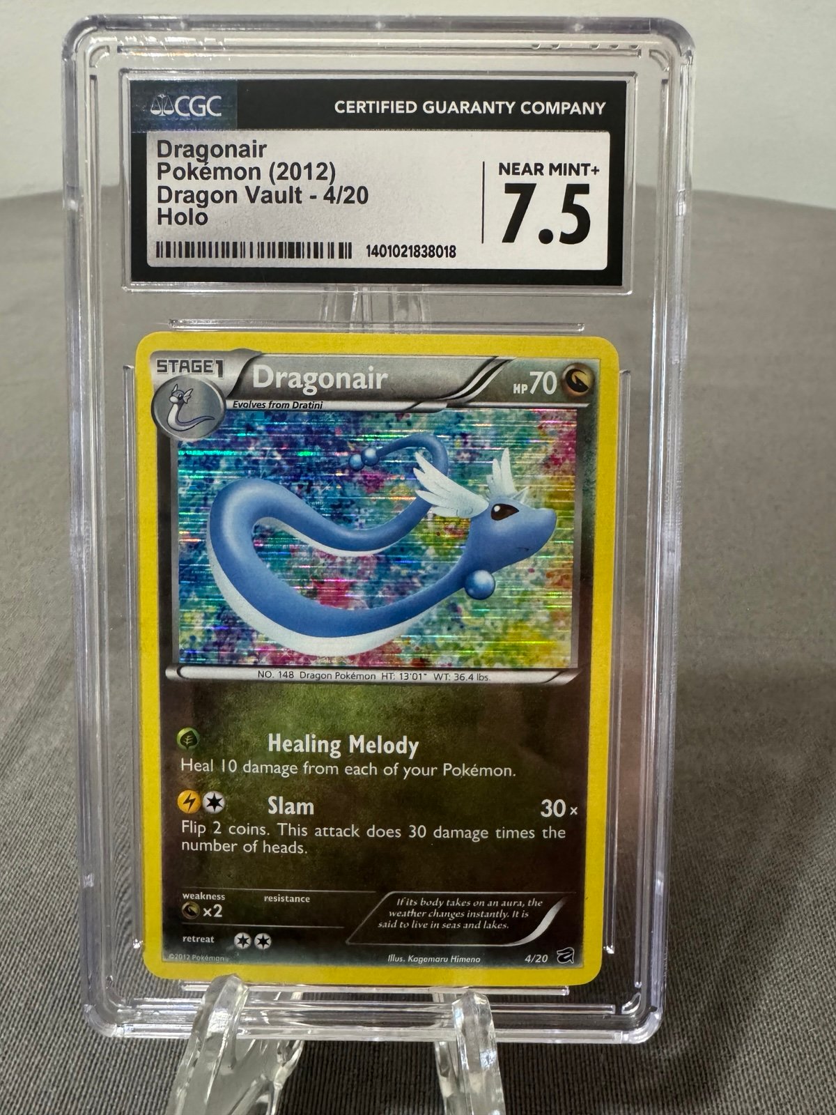 Pokemon Dragonair Holo Dragon Vault 4/20 CGC 7.5