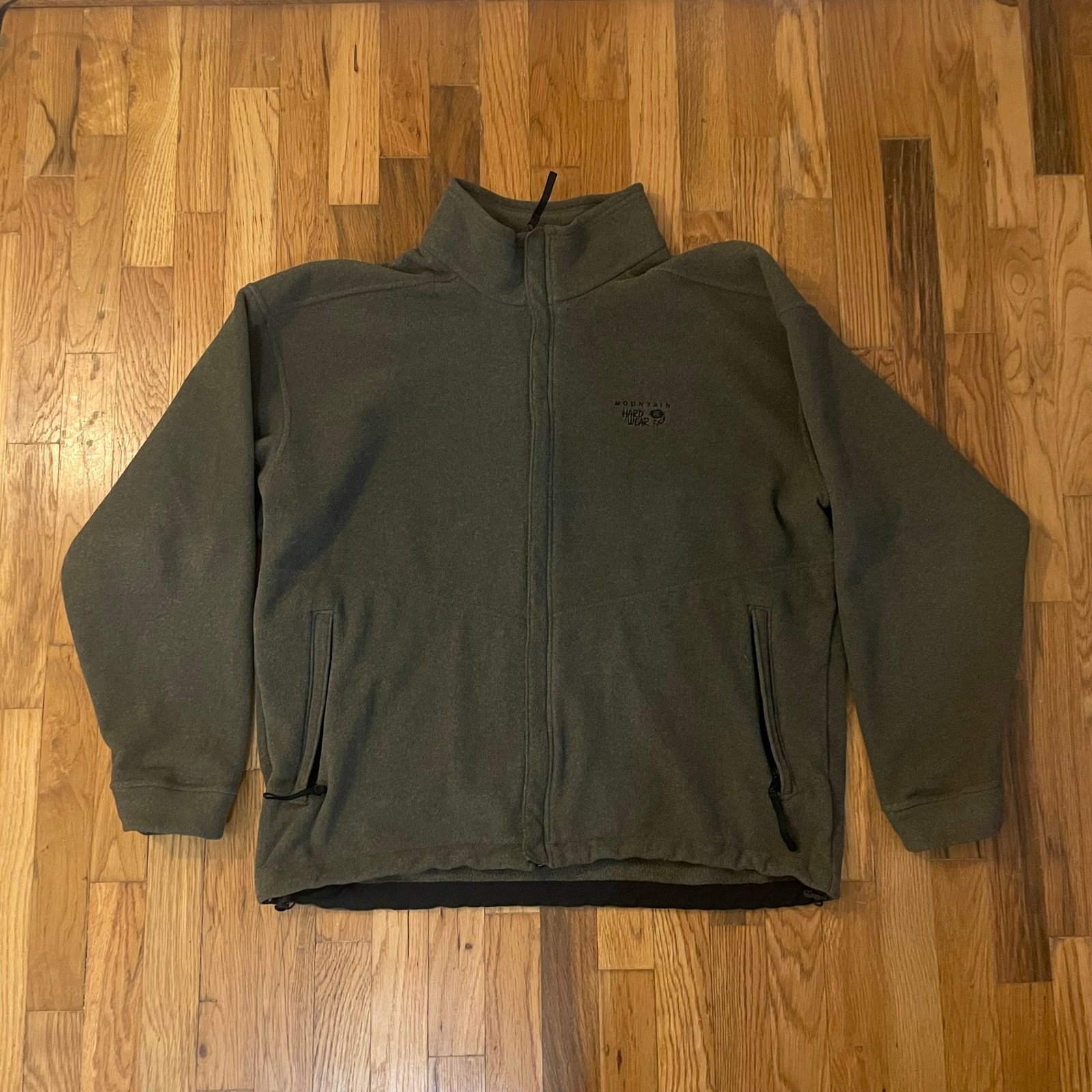 Vintage Mountain Hardwear Jacket Mens XL Olive Green Fleece Fullzip Polartec