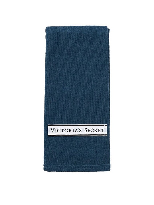 NEW VS Hair Wrap Towel in Midnight Sea Navy Blue