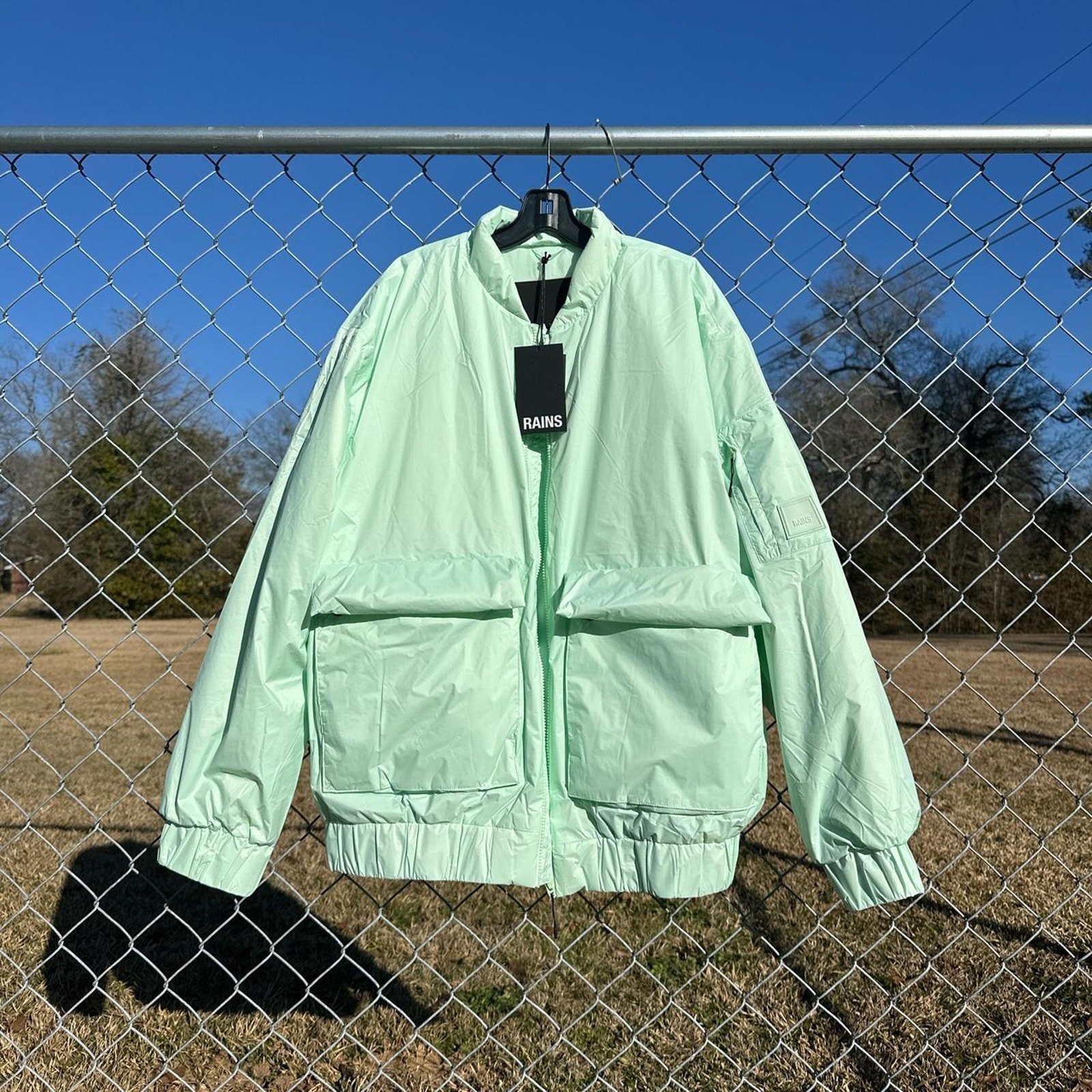 Rains (Danish Brand) Easter Egg Green Puffer Jacket
