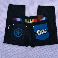 90s rainbow coogi jeans