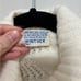 Vintage Wintuck Collared Knit Cape with Fringe in White - OS